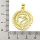 Подвеска из латуни с микропаве из прозрачного кубического циркония KK-B091-34G-3