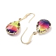 Серьги-капли из стекла EJEW-Q800-27KCG-2