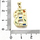 Латунные микропаве прозрачные подвески с фианитом KK-G521-01G-B-01-3