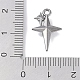 Подвески из сплава с кристаллами и стразами PALLOY-F018-18B-01-3