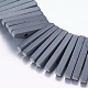 Немагнитные синтетические гематитовые подвески G-P338-06B-18x2.5mm-1
