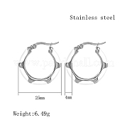 Серьги-кольца из нержавеющей стали 304 с эмалью AU7915-5