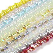 Стеклянные бусины с гальваническим покрытием  GLAA-K064-01A