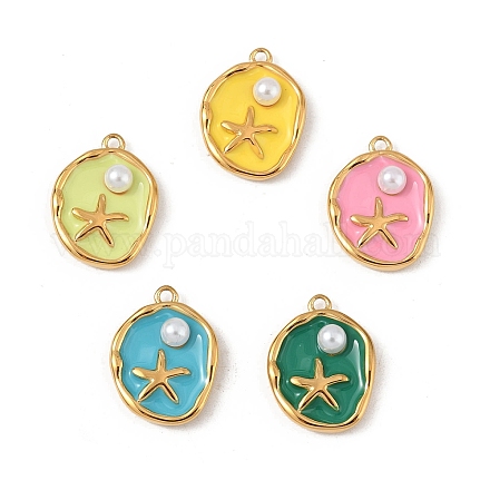 Абс пластмассовые жемчужные подвески STAS-P396-25G-M-1