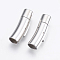 Tarnish Resistant 304 Stainless Steel Bayonet Clasps, Stainless Steel Color, 30x9mm, Hole: 7mm