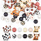 72pcs 12 style Food Grade Silicone Focal Beads, Mixed Shapes, Mixed Color, 12~27x11~26.5x8~12mm, Hole: 2mm