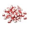 Handmade Polymer Clay Beads, Triangle, Candy & Watermelon, Crimson, 8.5x8.5x4mm, Hole: 1.6mm