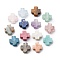 Natural Mixed Gemstone Beads, Cross, 8x8x3mm, Hole: 1.2mm