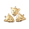 Ion Plating(IP) 316 Surgical Stainless Steel Pendants, Lion Head, Golden, 13x12x2mm, Hole: 1mm