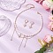 Star Brass Micro Pave Cubic Zirconia Charm Necklaces & Hoop Earring Sets, with Natural Cultured Freshwater Pearl Beads, Jewerly Sets for Women, Golden, 360mm