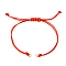 Braided Waxed Polyester Cord, with 304 Stainless Steel Jump Rings, for Adjustable Link Bracelet Making, Red, 12-3/8 inch(31.4cm), Hole: 3.6mm