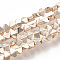 Electroplate Non-magnetic Synthetic Hematite Beads Strands, Rose Gold Plated, 3x4x2mm, Hole: 1mm,  about 132pcs/strand, 15.94 inch