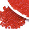 Transparent Glass Beads, Round, Red, 4x3mm, Hole: 1mm, about 4500pcs/bag