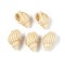 Handmade Printed Porcelain Beads Strand, Conch Shape, Cornsilk, 20~21x13~14x11.5~12mm, Hole: 1.4mm, about 18pcs/strand, 14.17''(36cm)