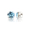 Preciosa® MAXIMA Crystal in Sew-On Cup, Czech Crystal, 719 35 021 Chaton(Round), Silver, 60000 Aquamarine, SS16(3.8~4mm)
