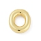 Rack Plating Brass Pendants, Long-Lasting Plated, Lead Free & Cadmium Free,  Real 18K Gold Plated, Letter O, 18x15x4mm, Hole: 1.8mm