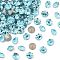 Preciosa® MAXIMA Crystal Round Stones, Czech Crystal, Dura Foiling, Round(431 11 615 Chaton), 60010 Aqua Bohemica, SS24(5.25~5.45mm)