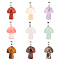 DICOSMETIC 9Pcs 9 Style Stainless Steel Gemstone Mushroom Charms Pendant Mushroom Jewelry Finding Charm with Stainless Steel Snap for Bracelet Necklace Jewelry Making and Crafting