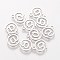 Non-Tarnish 201 Stainless Steel Charms, Mark @, Stainless Steel Color, 12x10x1mm, Hole: 1.5mm