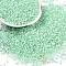 Imitation Cat Eyes Glass Seed Beads, Dyed, Cylinder, Medium Aquamarine, 1.6x1.3mm, Hole: 0.8mm, about 6666pcs/50g