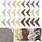 96Pcs 12 Styles Alloy & Iron Corner Guards for Notebook, Photo Frame, Album, Mixed Color, 23x23x3mm, 8pcs/style