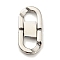 Non-Tarnish 304 Stainless Steel Fold Over Clasps, Stainless Steel Color, 32x15x3mm, Hole: 7x8mm