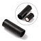 304 Stainless Steel Magnetic Clasps with Glue-in Ends, Column, Gunmetal, 16x6mm, Hole: 4mm