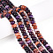 Halloween Theme Dyed Natural White Jade Beads Strands, Rondelle, Mixed Color, 8~8.5x4~5mm, Hole: 1mm, about 81~82pcs/strand, 14.96~15.16 inch(38~38.5cm)