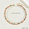 Fashionable European and American style Brass Colorful Enamel Cable Chain Necklaces for Women, Golden, 16.34 inch(41.5cm)