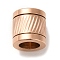 Ion Plating(IP) 304 Stainless Steel Glazed European Beads, Large Hole Beads, Column, Rose Gold, 10x10mm, Hole: 6mm