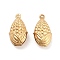 316 Surgical Stainless Steel Pendants, Real 18K Gold Plated, Vegetables and Fruits Series Charm, Corn, 19x10x6.5mm, Hole: 1mm