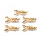 Brass Micro Pave Cubic Zirconia Pendants, Long-Lasting Plated, Goldfish, Colorful, Real 18K Gold Plated, 13.5x29.3x3.4mm, Hole: 1.5mm