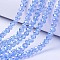 Electroplate Glass Beads Strands, AB Color Plated, Faceted, Rondelle, Light Sky Blue, 2.3~2.7x2mm, Hole: 0.4mm, about 144~150pcs/strand, 28~29cm