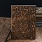 3D Embossed PU Leather Notebook, A5 Tarot Card Ace of Wands Pattern Journal, for School Office Supplies, Red Copper, 215x145mm