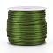 Nylon Cord, Satin Rattail Cord, for Beading Jewelry Making, Chinese Knotting, Yellow Green, 2mm, about 10.93 yards(10m)/roll