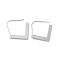 Brass Arrow Dangle Earrings for Women, Platinum, 29.5x27x1.5mm, Pin: 0.8mm
