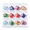 Handmade Lampwork Pendants, Heart, Mixed Color, 50x43x13mm, Hole: 12mm, 12pcs/box