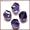 K9 Glass, Imitation Austrian Crystal Beads, Grade AAA, Faceted, Polygon, Blue Violet, 6mm, Hole: 0.7~0.9mm