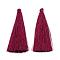 Nylon Tassel Big Pendant Decorations, Medium Violet Red, 65~70x8~10mm