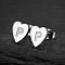 Heart 201 Stainless Steel Stud Earrings, Stainless Steel Color, Letter P, 10x10mm