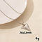304 Stainless Steel Triangle Pendant Necklaces, Cable Chain Necklaces