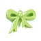 Spray Painted Opaque Acrylic Pendants, Bowknot, Lawn Green, 40.5x49x11.5mm, Hole: 3.5mm
