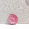 Spray Printed Alloy Oval with Tulip Pattern Plate Model, Micro Landscape Home Dollhouse Accessories, Pretending Prop Decorations, Hot Pink, 32x28x4mm