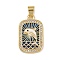 Brass Micro Pave Cubic Zirconia Pendants, Real 18K Gold Plated, with Enamel, Rack Plating, Long-Lasting Plated, Cadmium Free & Lead Free, Whale, 21.5x13.5x3.5mm, Hole: 3.5x5mm