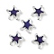 Glass Beads, Temperature Sensing Color Changing Beads, Star, Clear, 14.5x16x5mm, Hole: 0.7mm