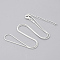 Brass Snake Chain Necklaces, with Lobster Claw Clasps, Silver Color Plated, 18.5 inch(47.2cm), 1.2mm