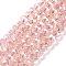 Electroplate Glass Beads Strands, AB Color Plated, Faceted, Rondelle, Pink, 8x5~6.5mm, Hole: 1mm, about 60~63pcs/strand, 15.1~15.6 inch(38.4~39.6cm)