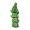 Polyester Tassel Pendants, Green, 84~85x28~35mm