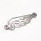 Tarnish Resistant 201 Stainless Steel Links connectors, Wing, Stainless Steel Color, 32.5x10x1mm, Hole: 1.5mm