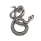 316 Surgical Stainless Steel Pendants, with Jump Ring, Snake Charm, Antique Silver, 43.5x35x7.5mm, Hole: 7.5mm